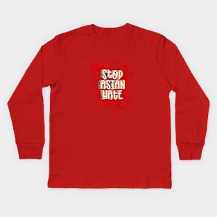 Stop AAPI Hate Kids Long Sleeve T-Shirt